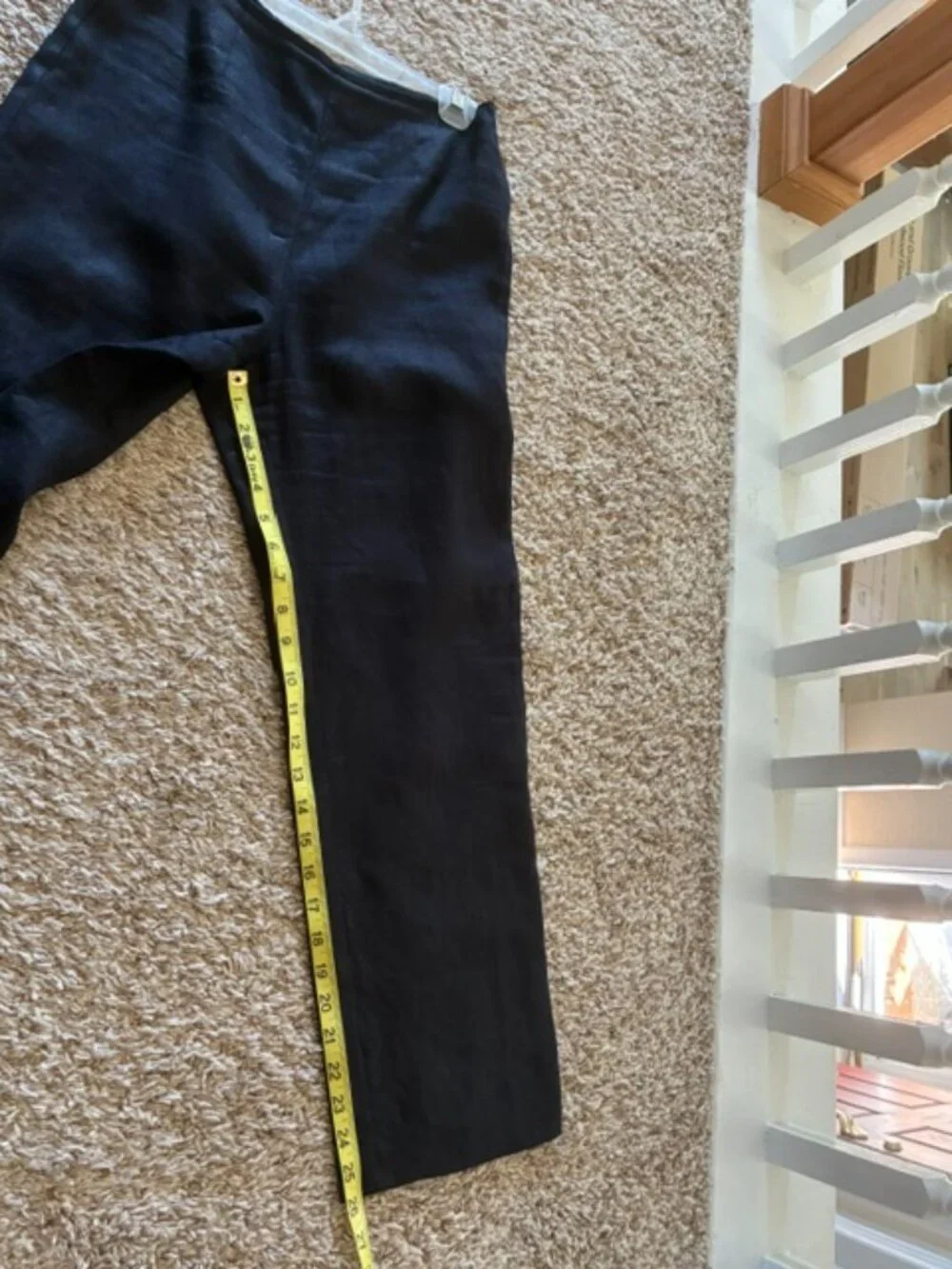Reformation Justin Linen Straight-Leg Pants Black, size 4, great condition